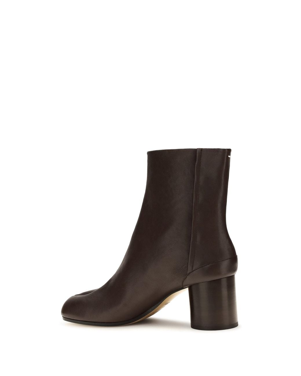 Margiela White Tabi Ankle Boots Moka