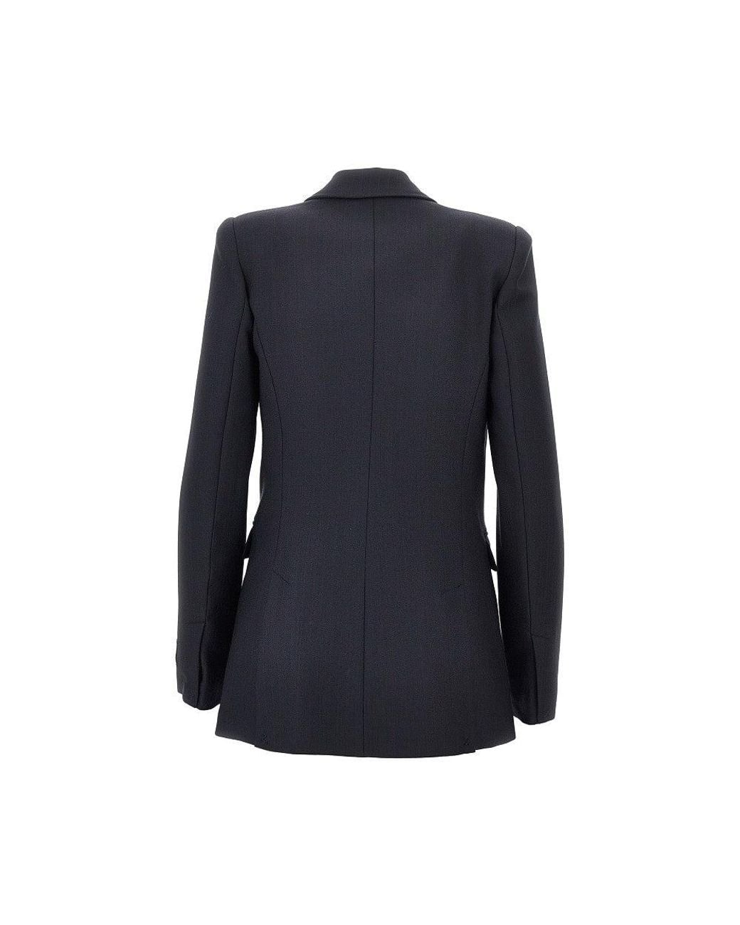 Pinko Blue Wool-Blend Double-Breasted Colsure
