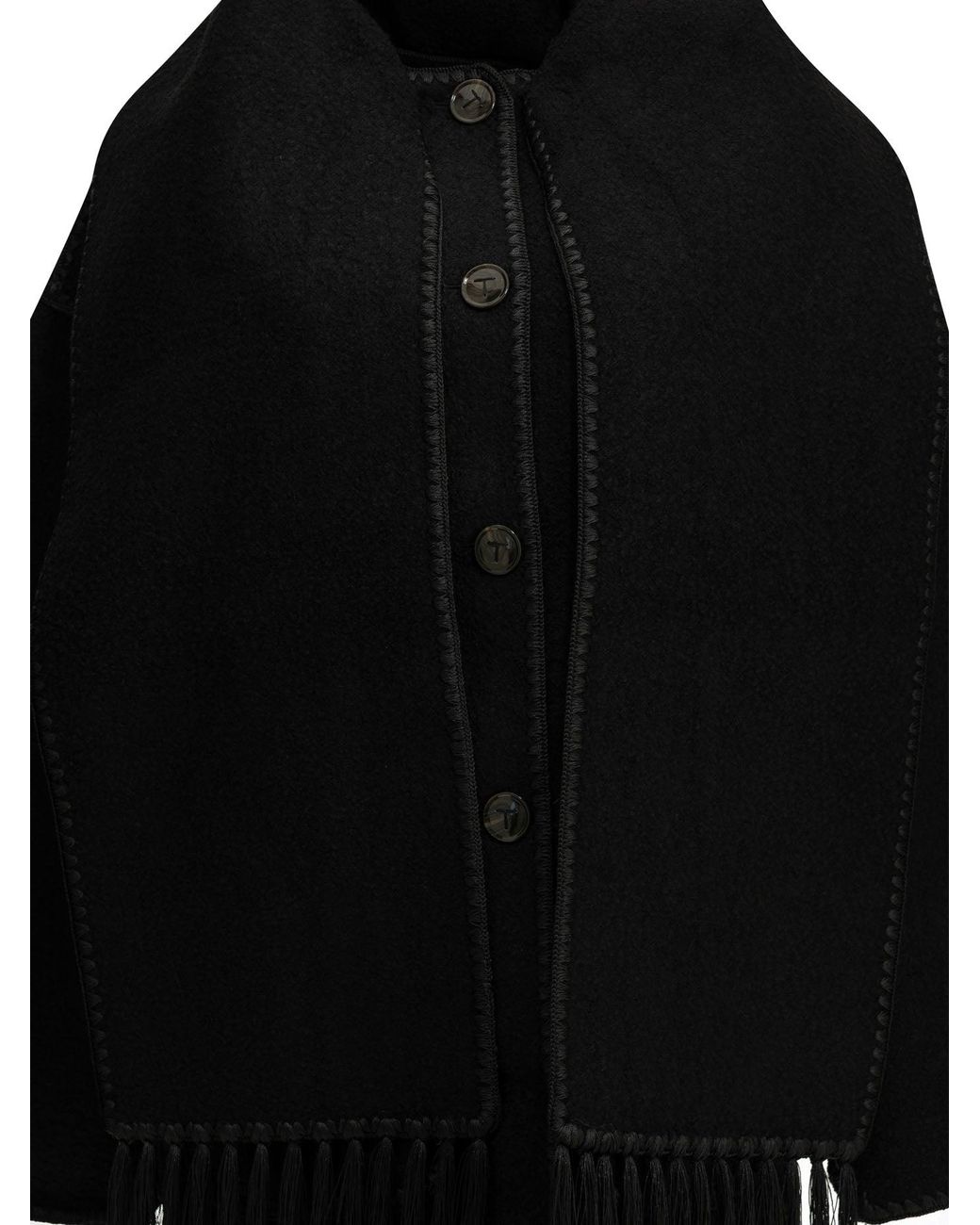 Totême  Black Short Wool Coat