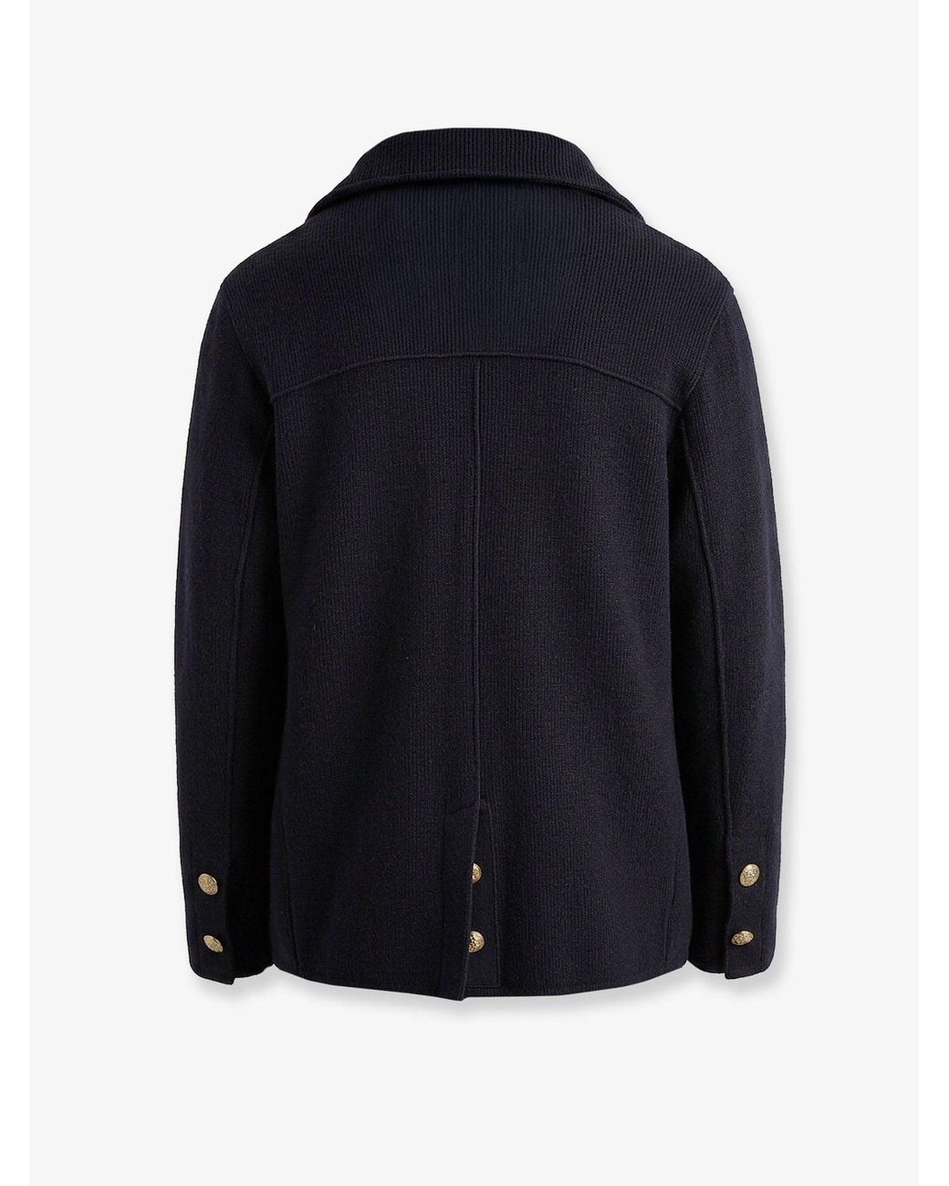 Dolce & Gabbana Blue Virgin Wool Blazer With Iconic Crest for men