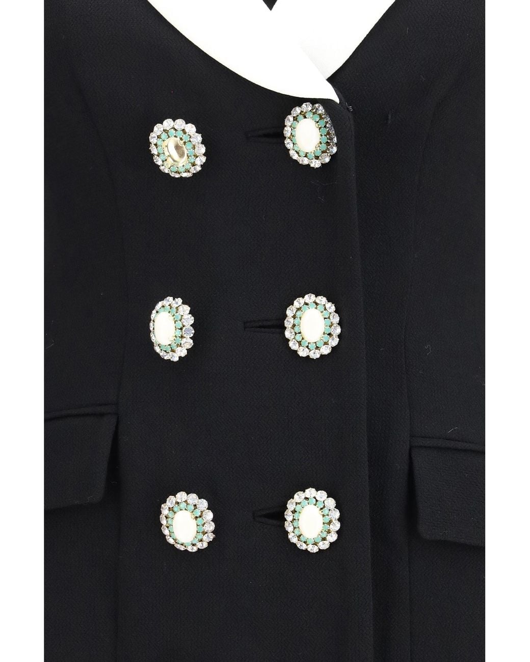 Self-Portrait Black Long Double-Breasted Blazer