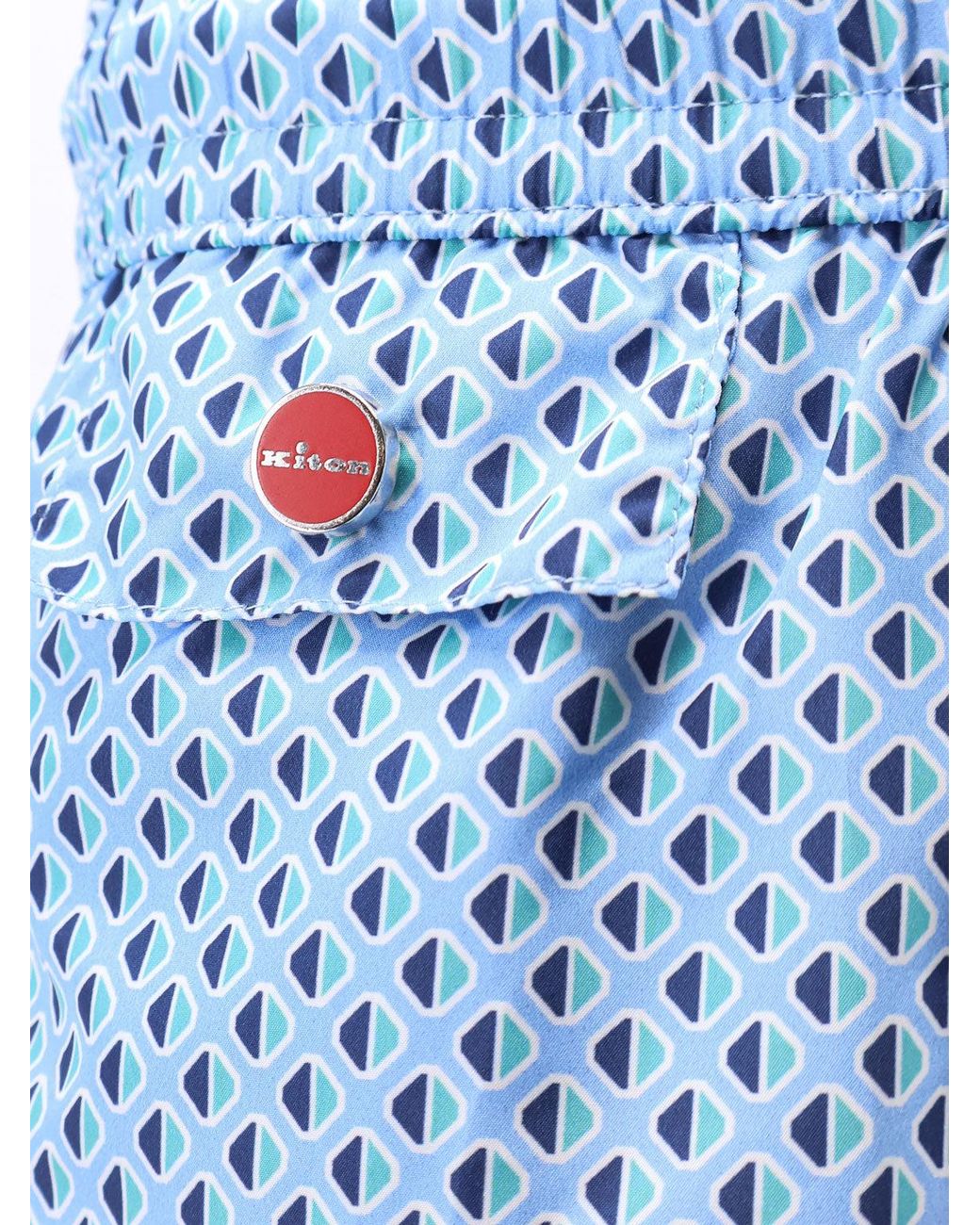 Kiton Blue Nylon Swim Trunks for men