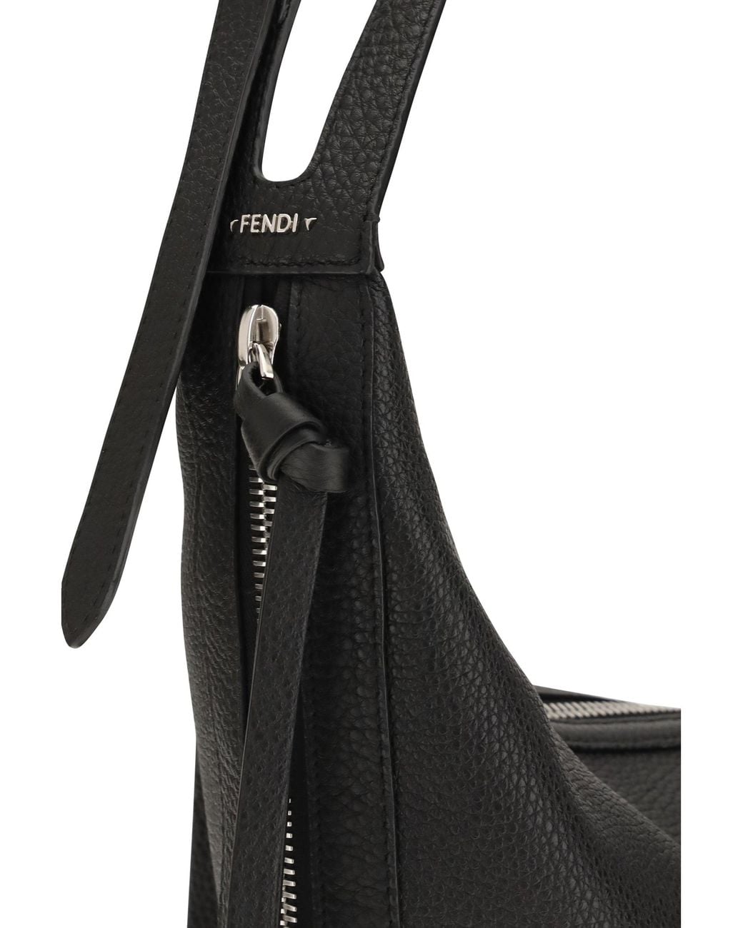 Fendi Black Oyster Large Shoulder Bag Nero for men