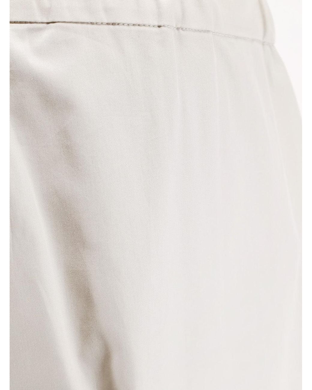 Max Mara White Smmargento Vissuto Cotton Trousers