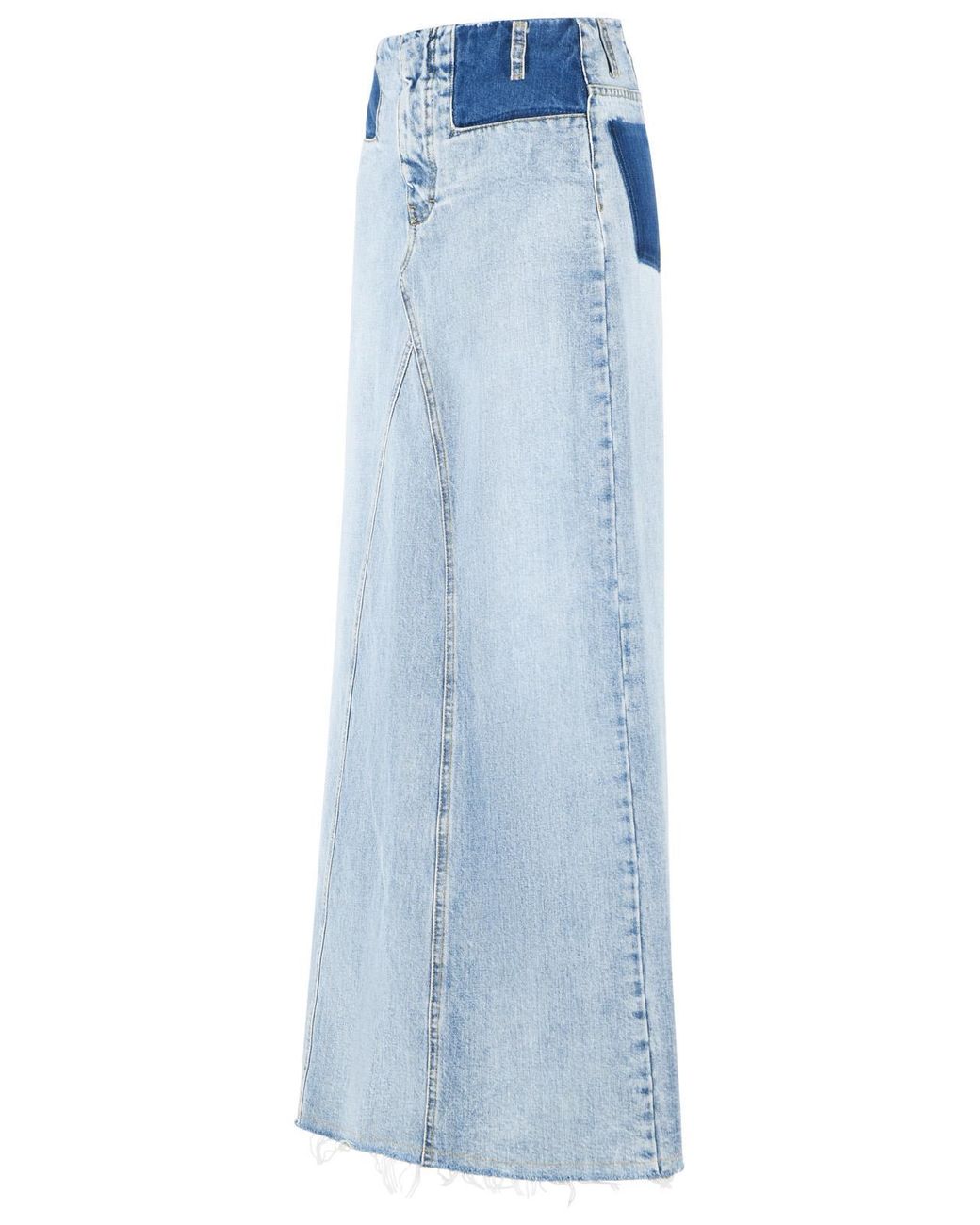 Maison Margiela Blue Light Denim Maxi Skirt