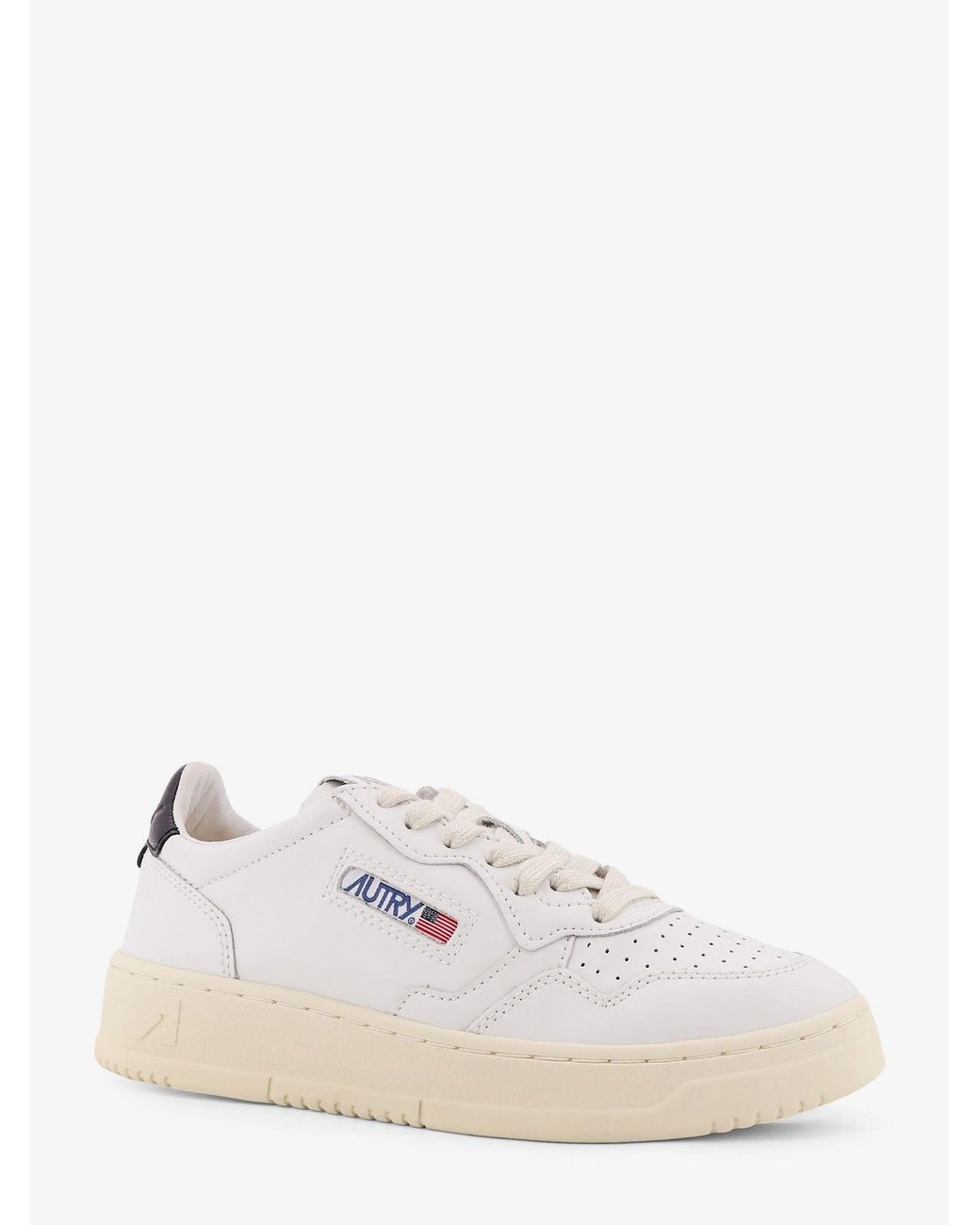 Autry White Medalist Low Nubuck