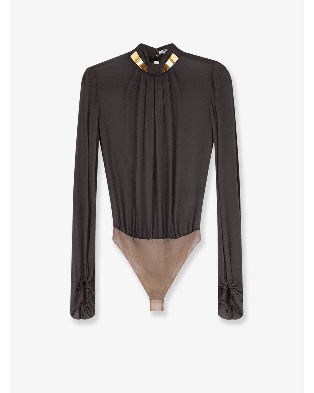 Elisabetta Franchi Black Viscose Shirt With Body Detail