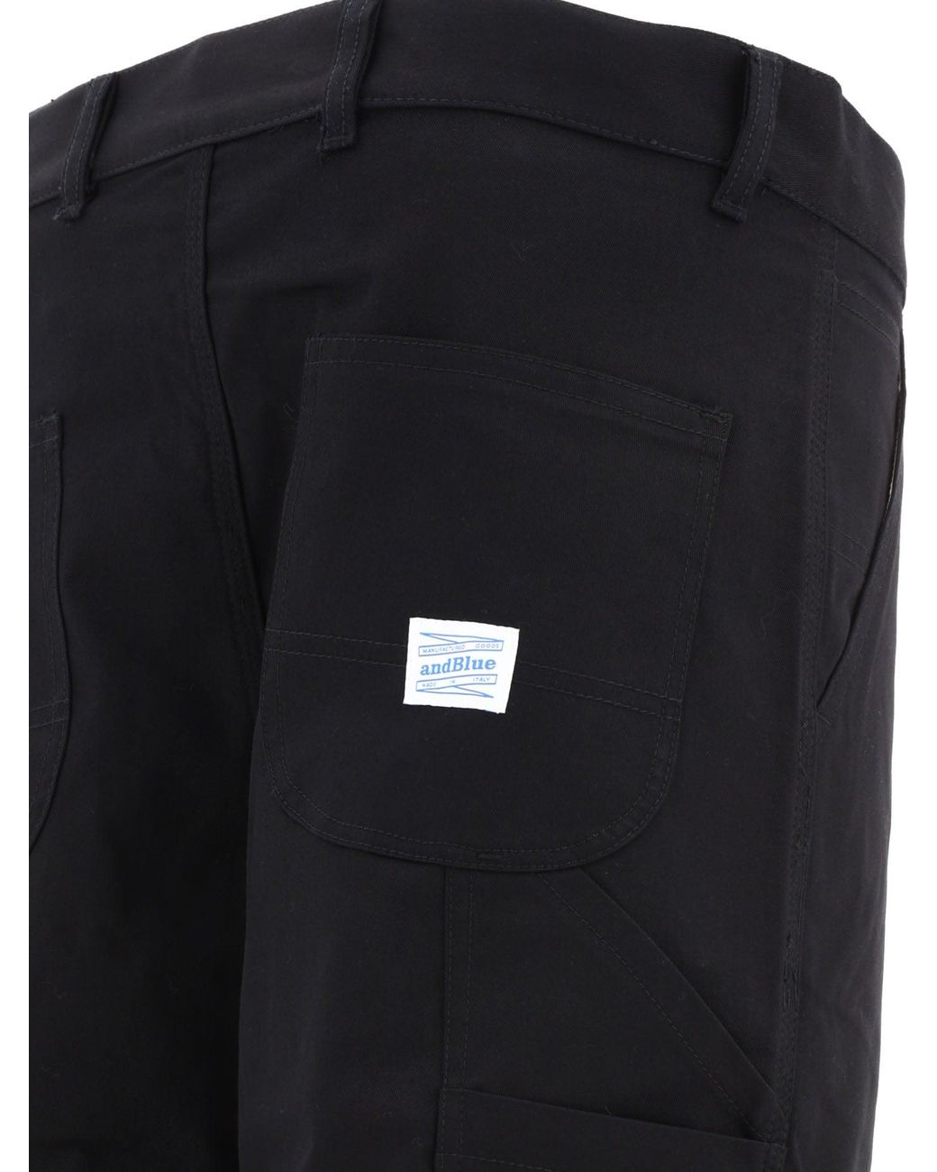 ANDBLUE Black Carpenter Trousers for men