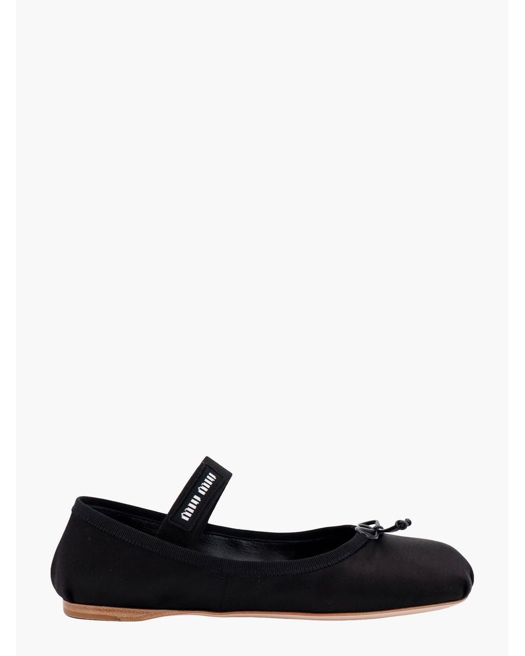 Miu Miu White Satin Ballet Flats