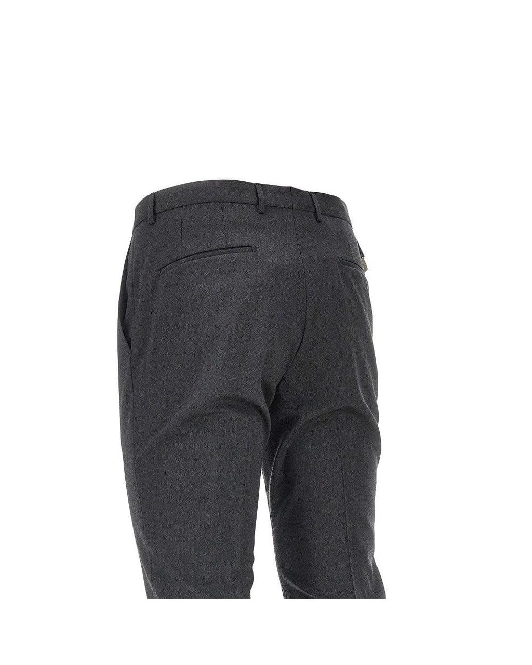 Santaniello Black Praiano Il Viaggiatore Twill Pants for men
