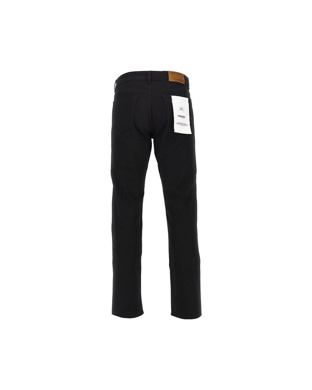 Incotex Black Stretch Regular Fit Jeans for men