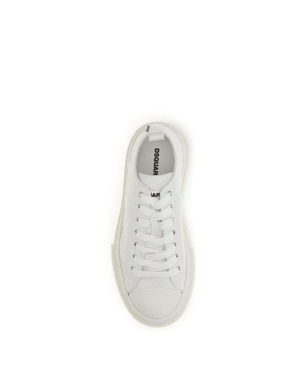 DSquared² White Platform Canvas Sneakers for men