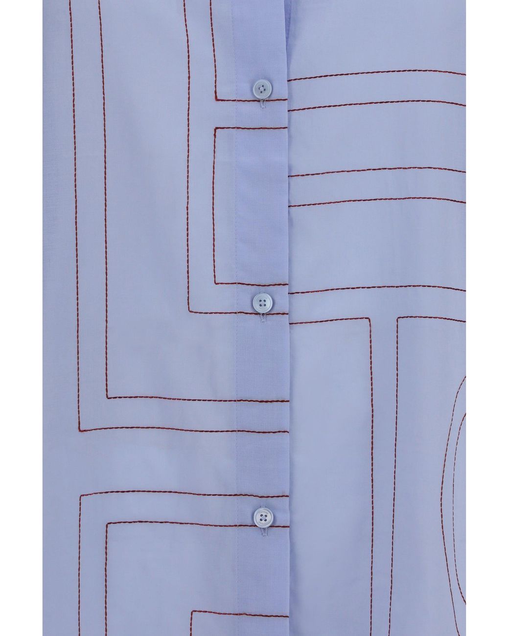 Totême Blue Shirt Dress Monogram
