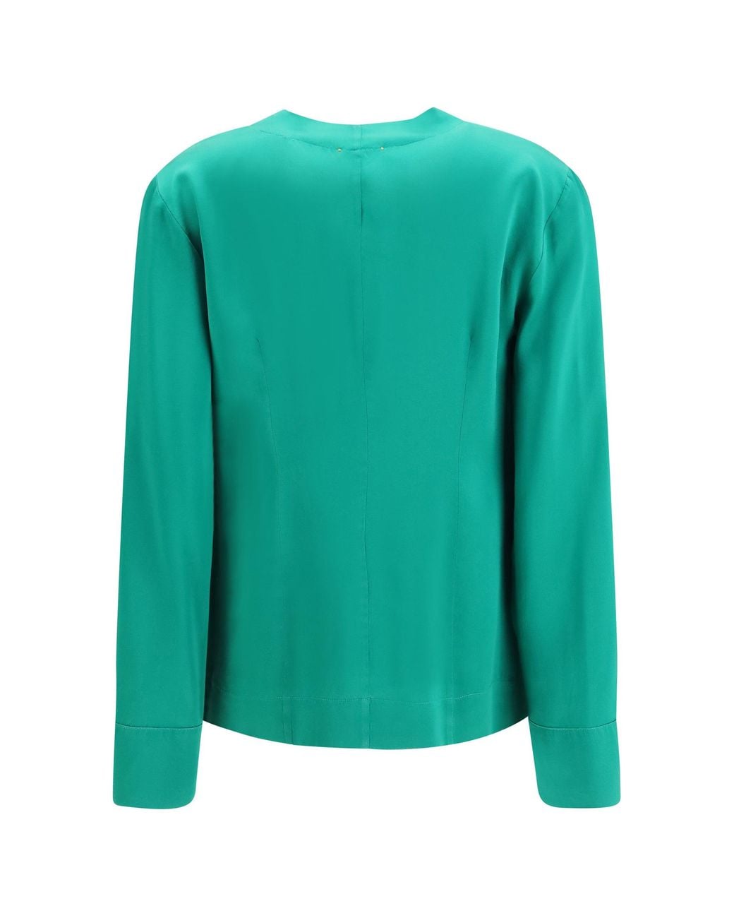 Forte_forte Green Forte_Forte Silk Satin Shirt