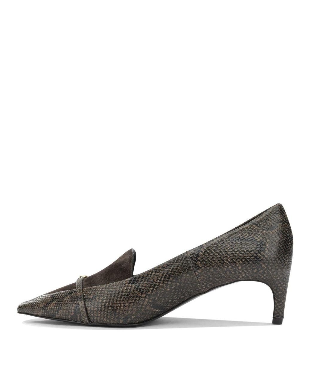 Roberto Del Carlo Gray Leather Pumps