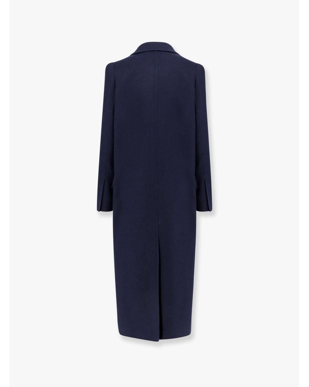 Max Mara Blue Albania 1234 Sfilata Virgin Wool And Cashmere Coat