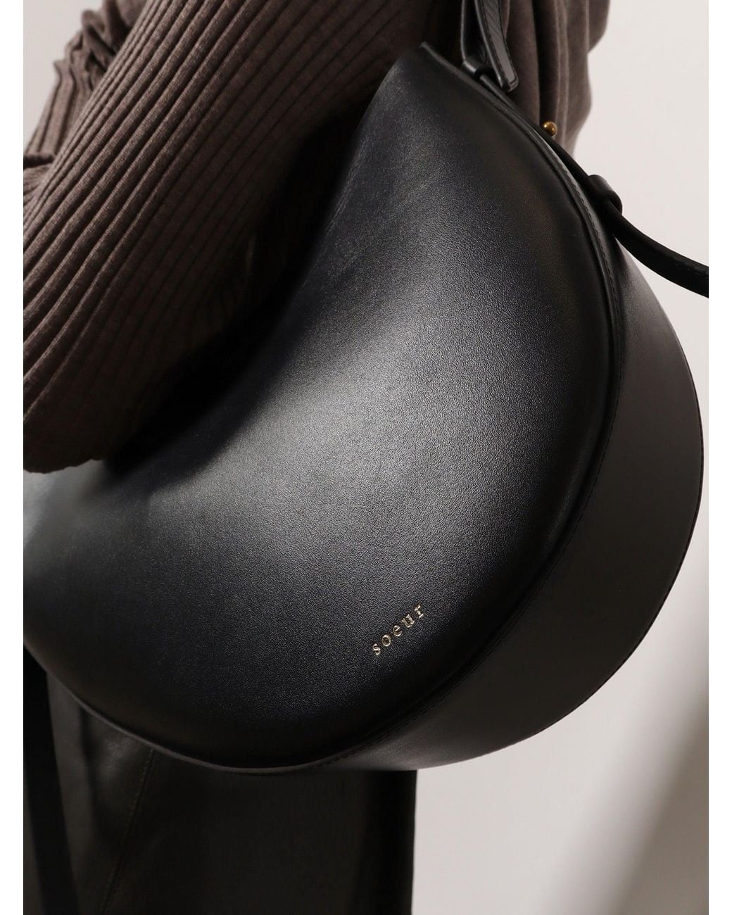 Soeur Black Winona Leather Shoulder Bag