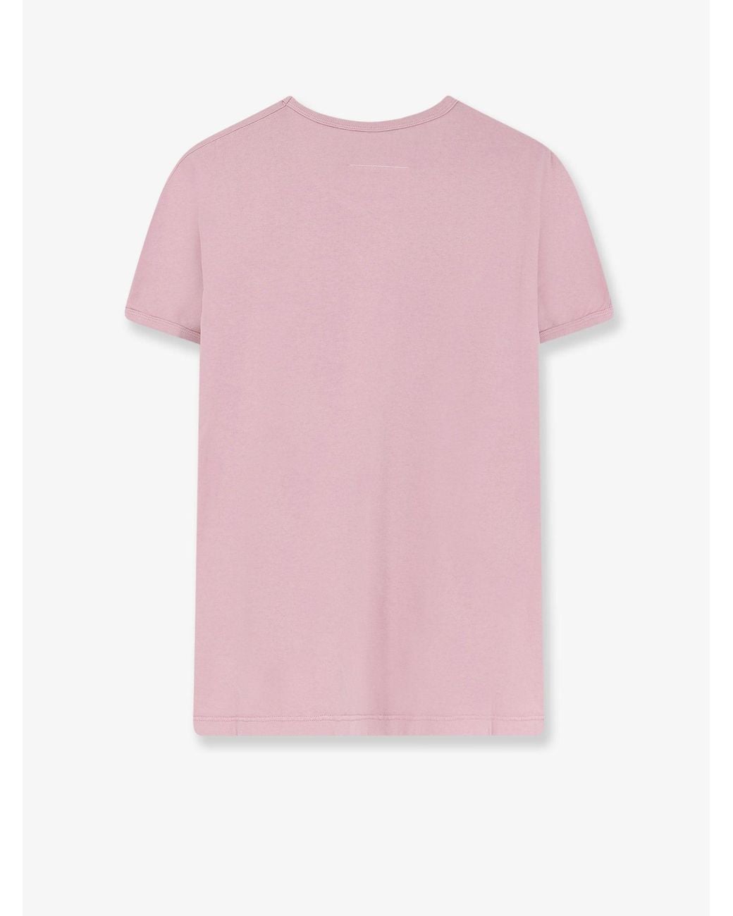 MM6 by Maison Margiela Pink Cotton T-Shirt Margie