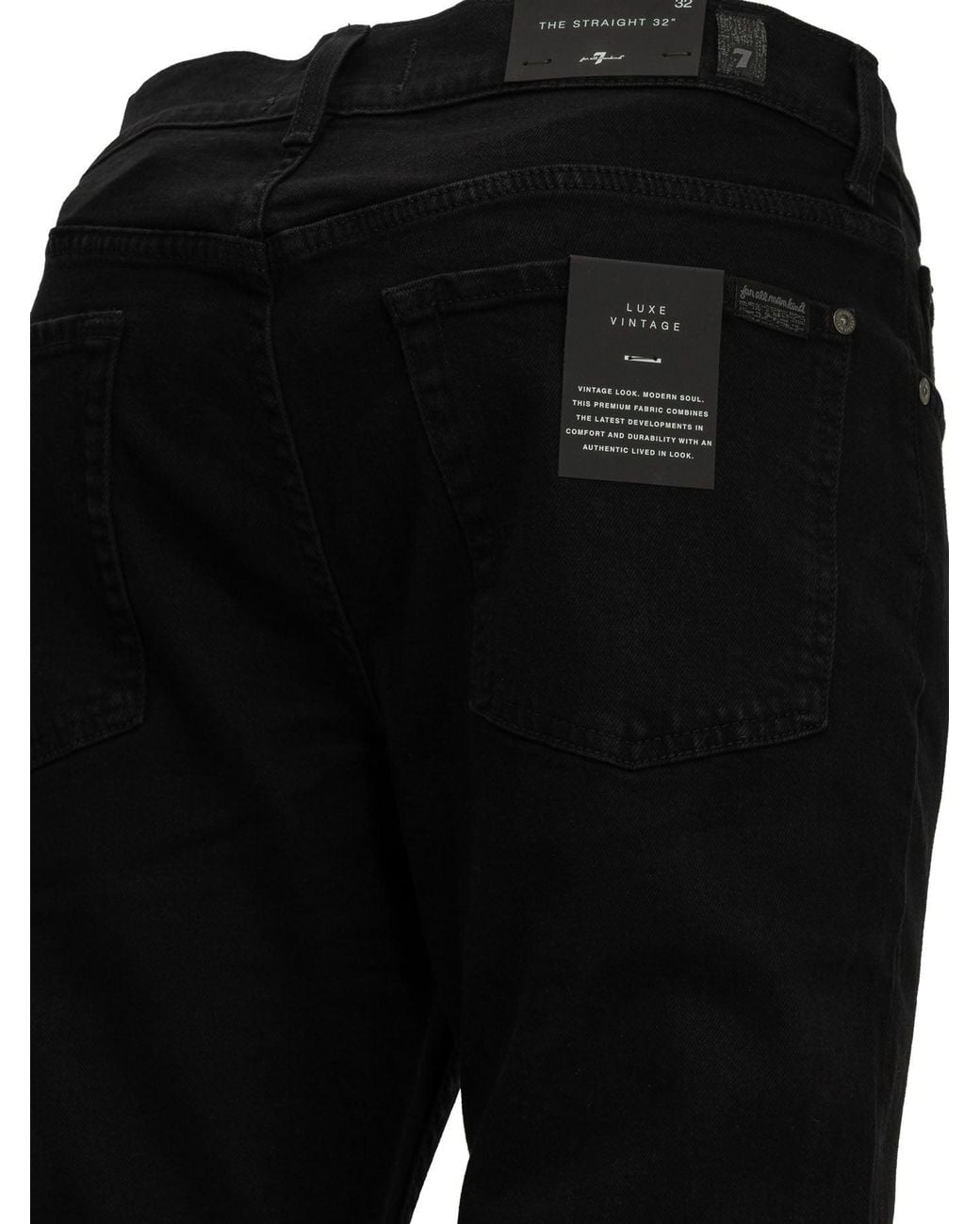 7 For All Mankind Black Jeans for men