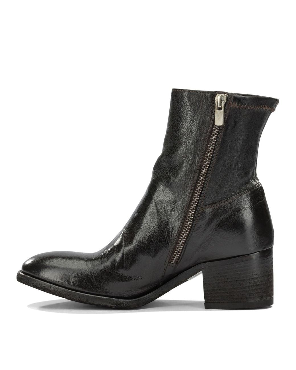Officine Creative Black Denner 127 Ankle Boots