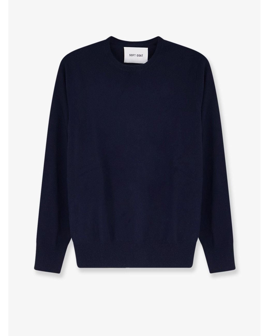 Soft Goat Blue Cashmere Sweater for men