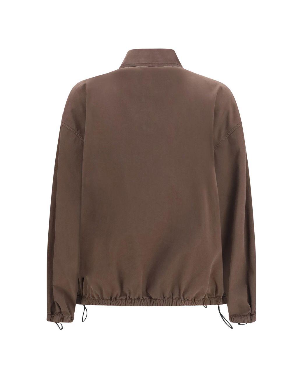 Miu Miu Brown Gabardine Jacket With Zip