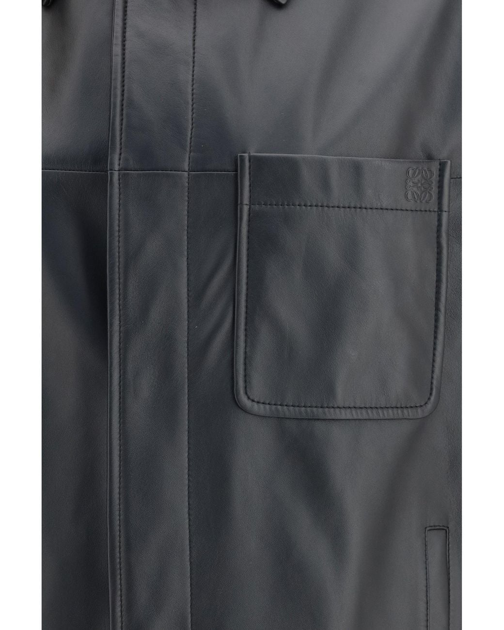 Loewe Gray Leather Jacket for men