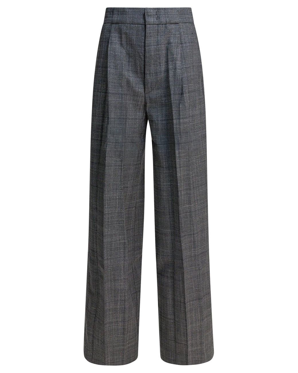 Sa Su Phi Gray Wool Silk Trousers
