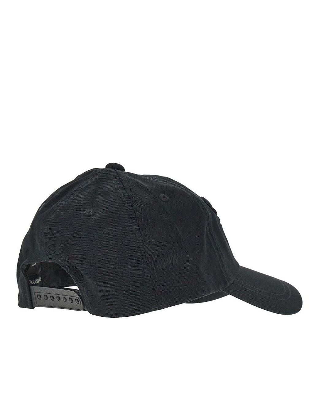 Emporio Armani Black Baseball Cap With Eagle Embroidery for men