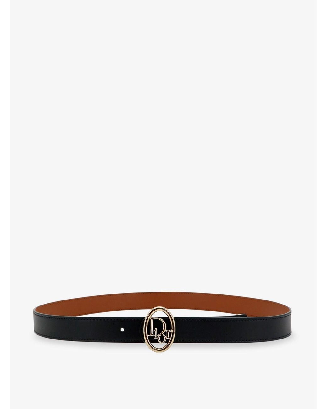 Dior White Leather Belt