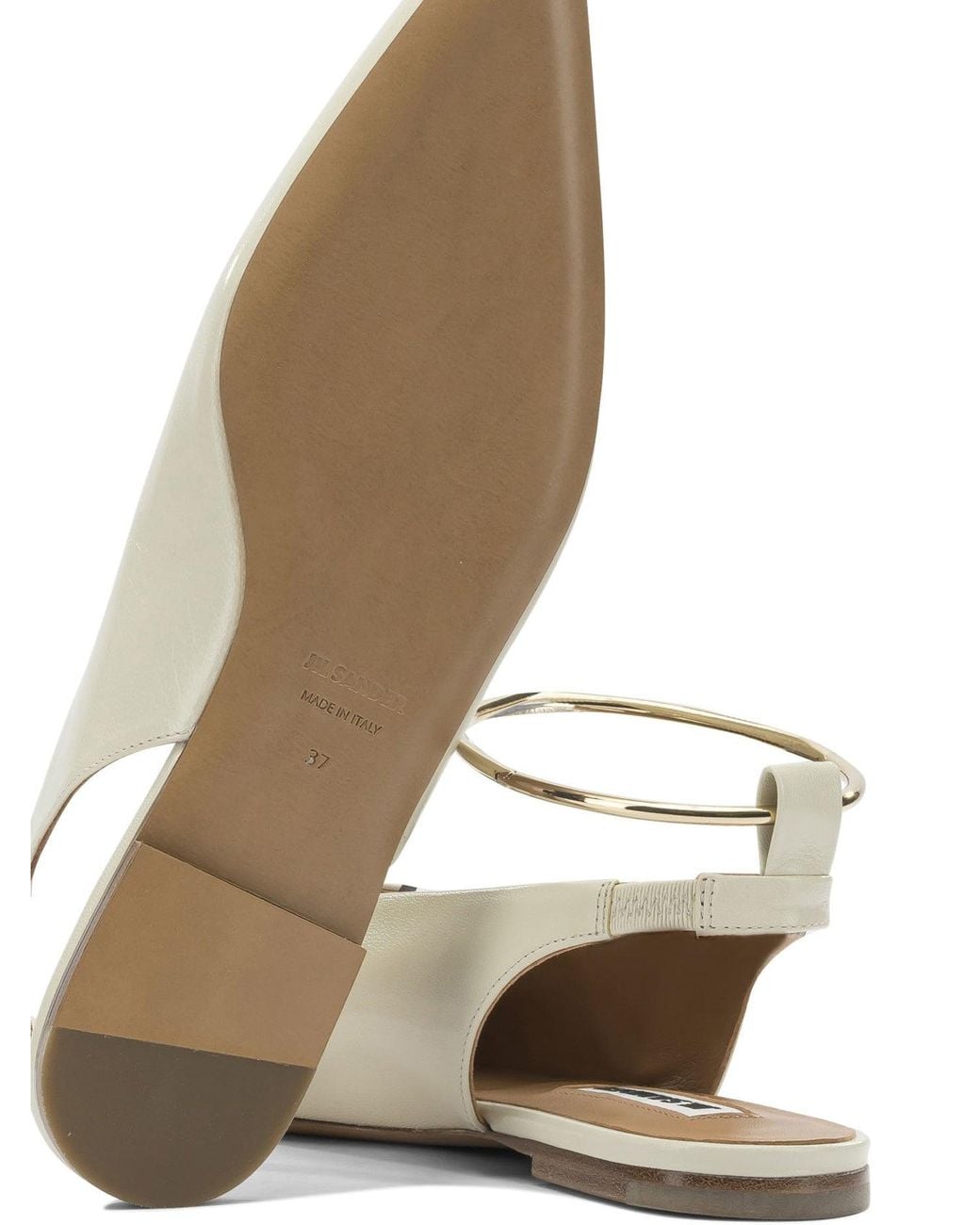 Jil Sander White Ballet Slingbacks