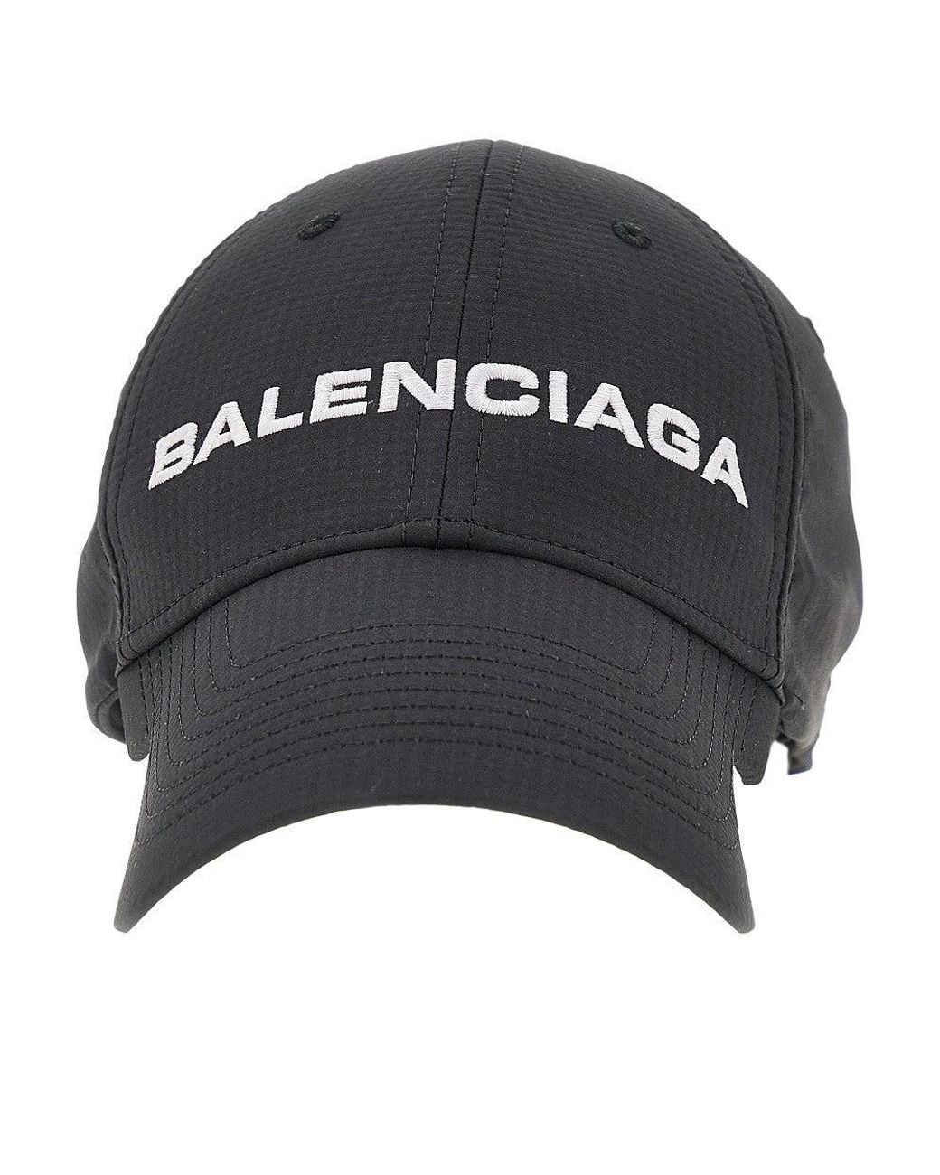 Balenciaga Gray Technical Fabric Logo Baseball Cap for men
