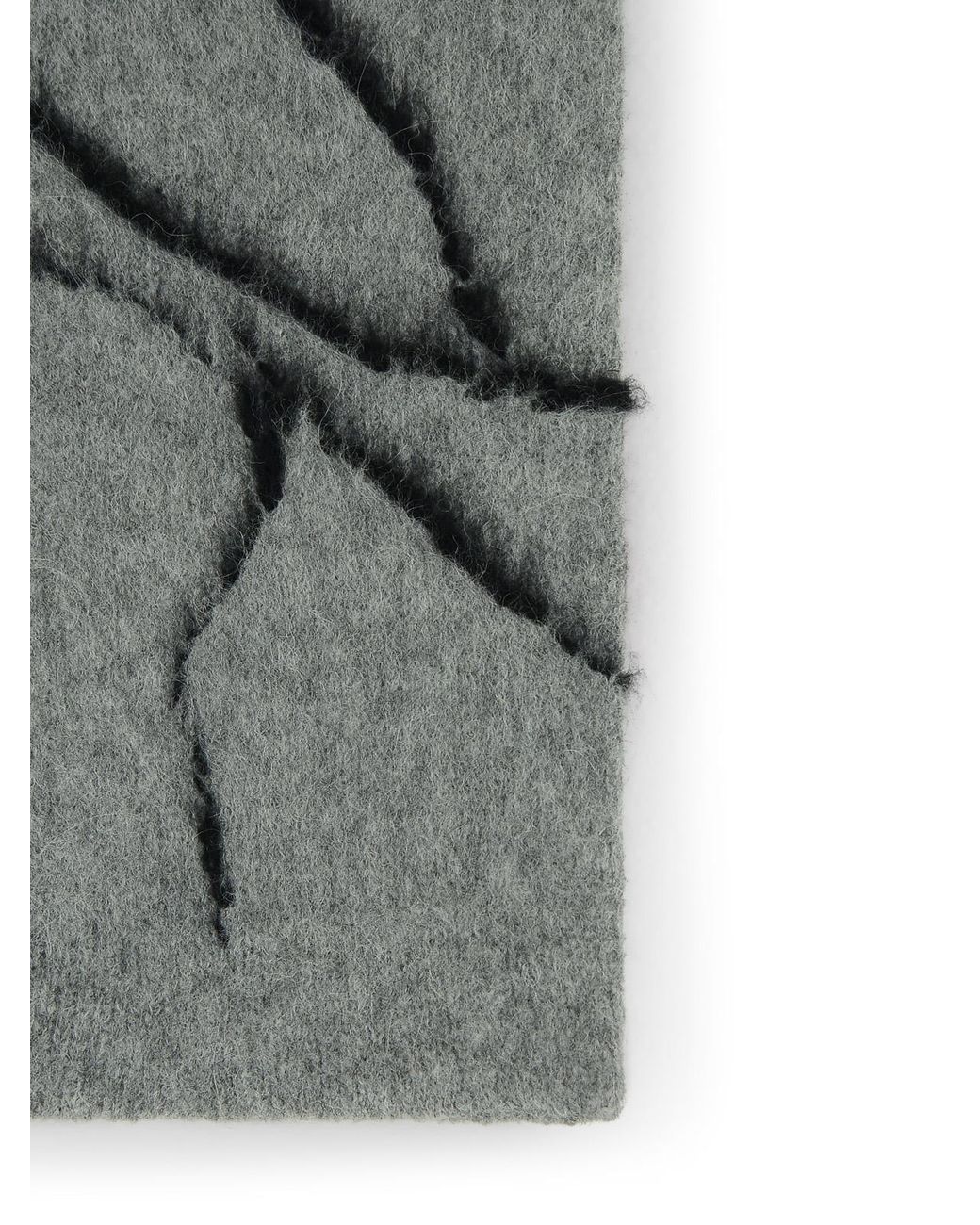 Dries Van Noten Gray 'Mouton' Alpaca Blend Scarf for men