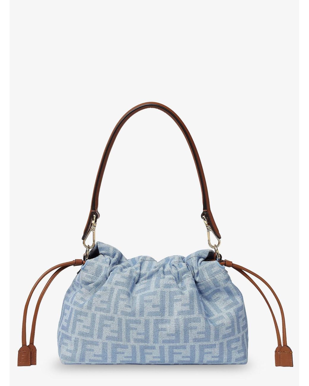 Fendi Blue Mamma Baguette Light Denim Crossbody Bag
