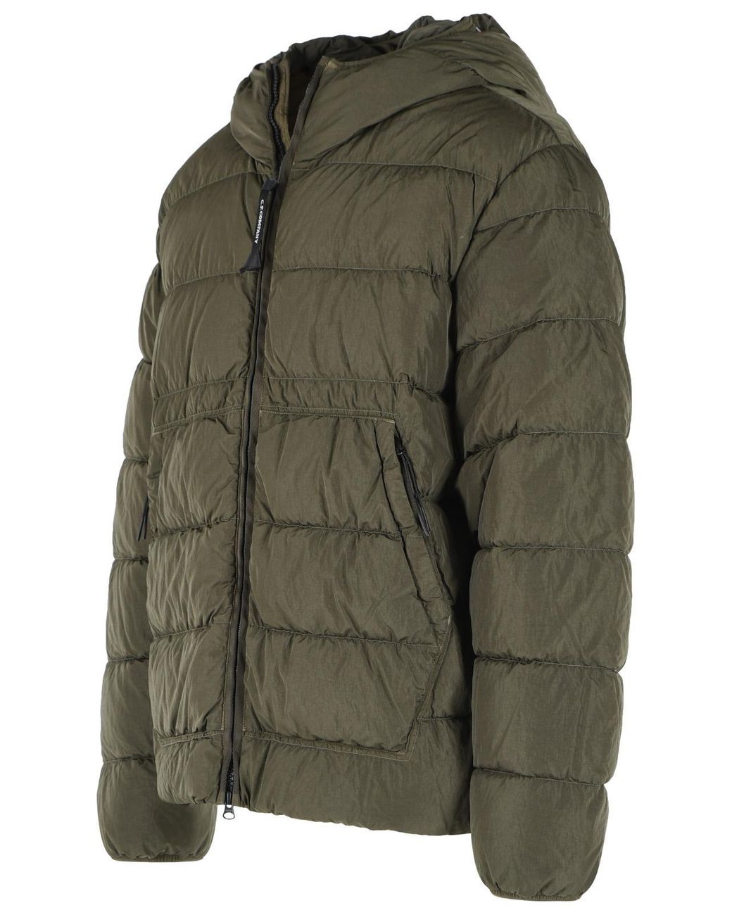 C P Company Green 'Chrome-R' Polyamide Down Jacket for men