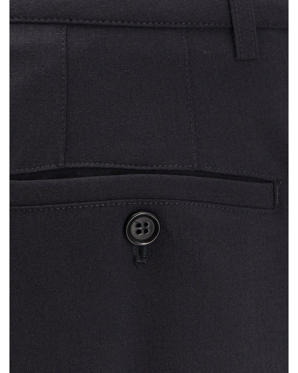 Aspesi Blue Wool Blend Trousers