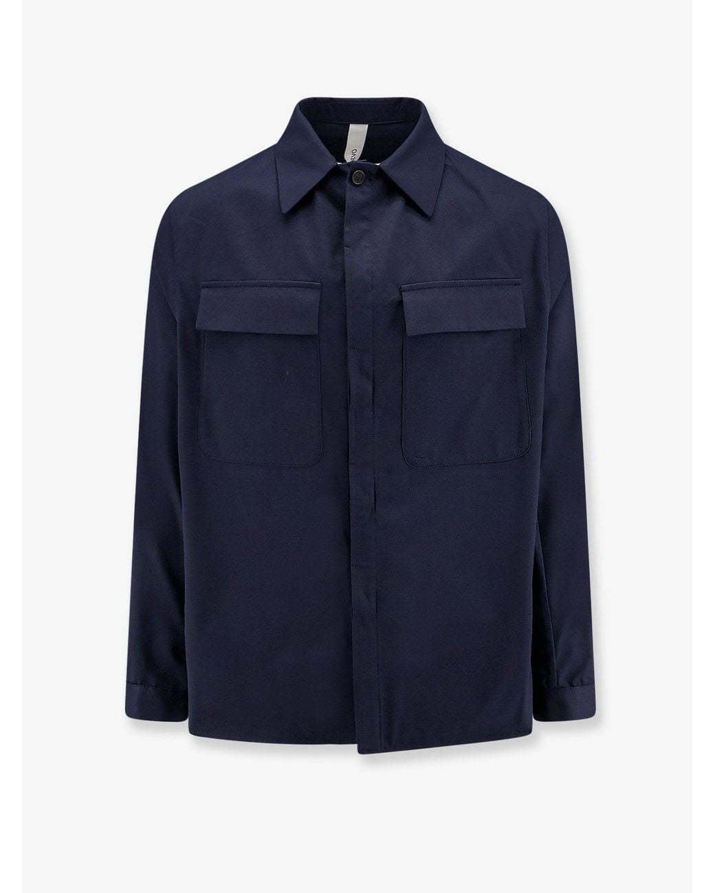 Hevò Blue Cotton Shirt Specchiolla for men