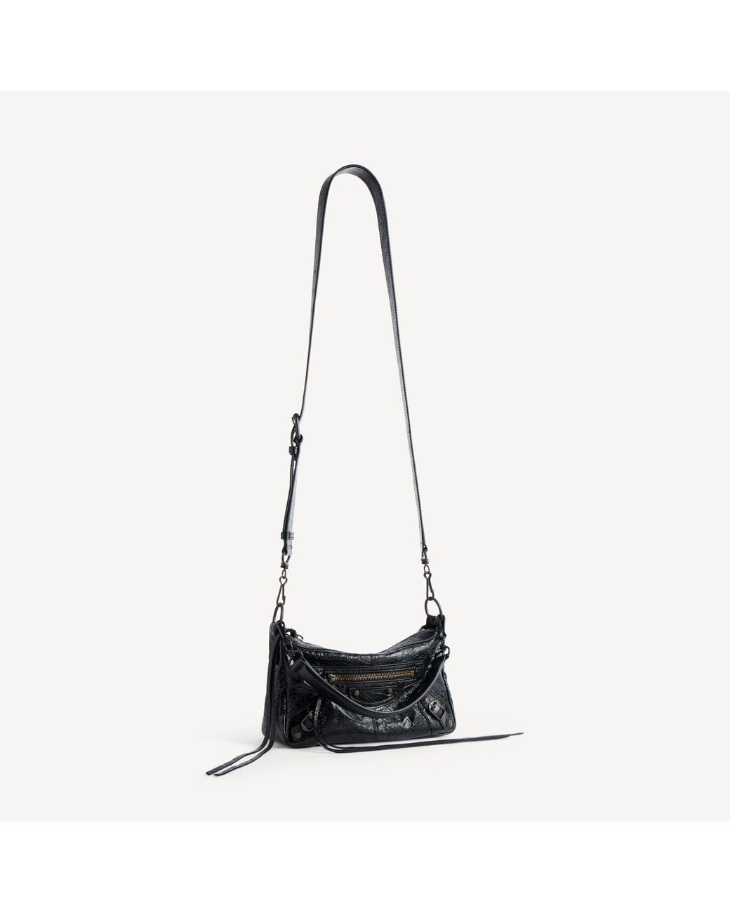 Balenciaga Black "Le City Moto" Small Shoulder Bag