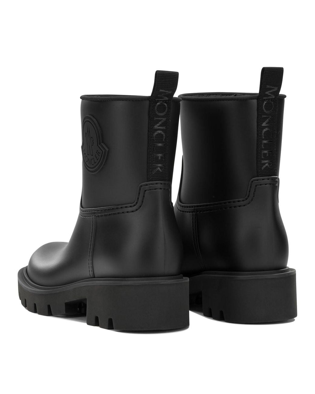 Moncler Black "Kickstream" Rain Boots