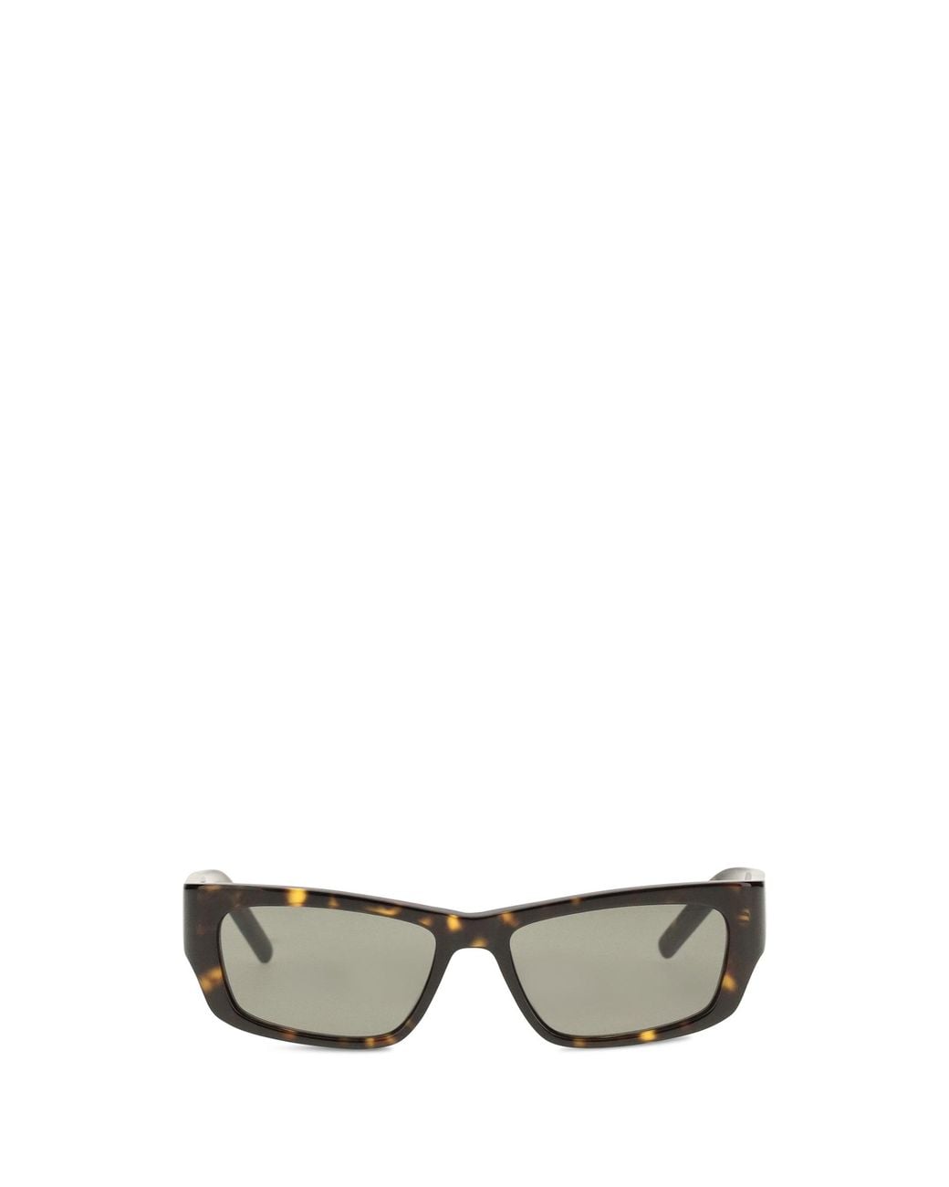 Saint Laurent Gray Tortoiseshell Sunglasses With Side Logo