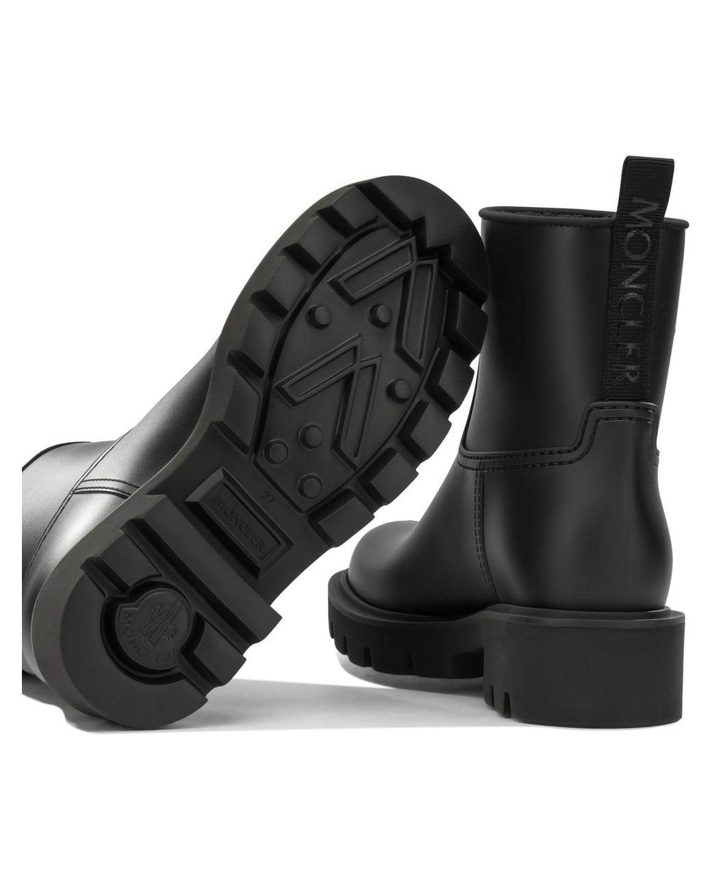 Moncler Black "Kickstream" Rain Boots