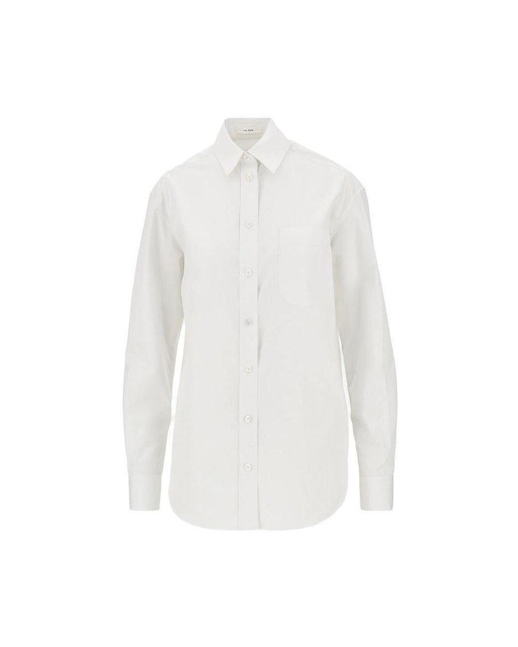 The Row White 'Gavina' Poplin Shirt