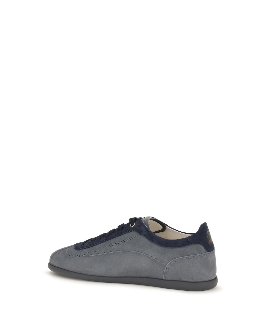 Brunello Cucinelli Blue Nubuck And Suede Sneakers With Slim Sole for men