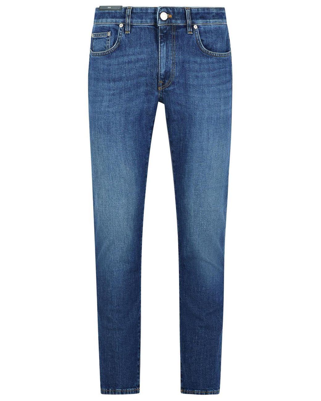 Pt05 Blue Slim Light Cotton Jeans for men