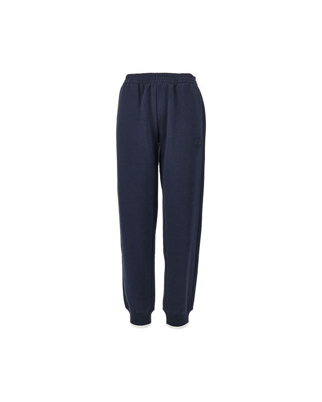 EA BODYWEAR Blue Logo Embroidery Sweatpants