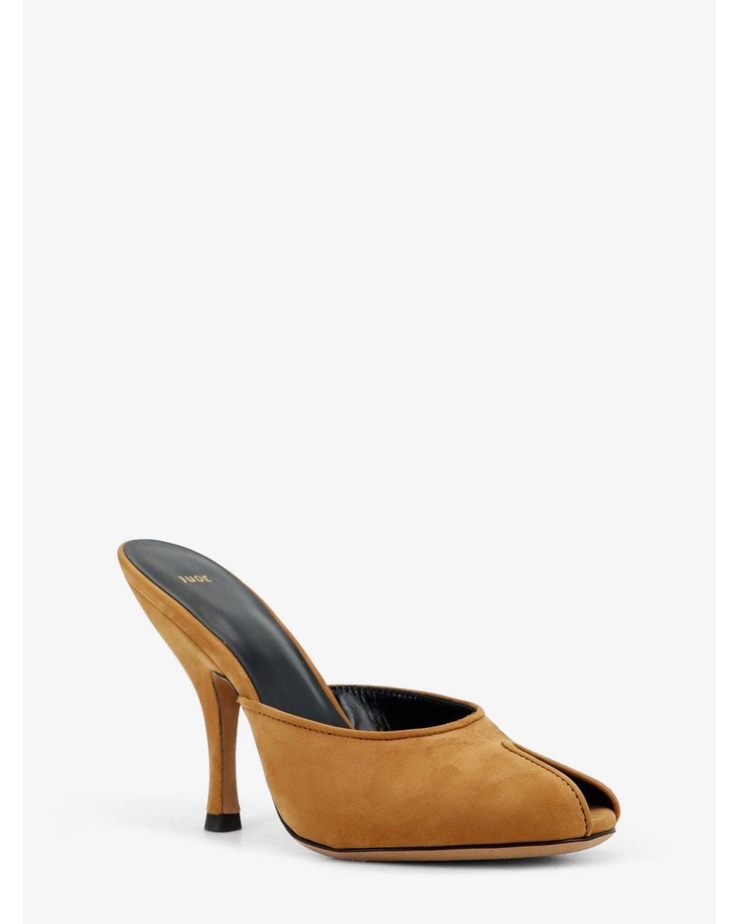 Jude White Suede Date Mule Sandals