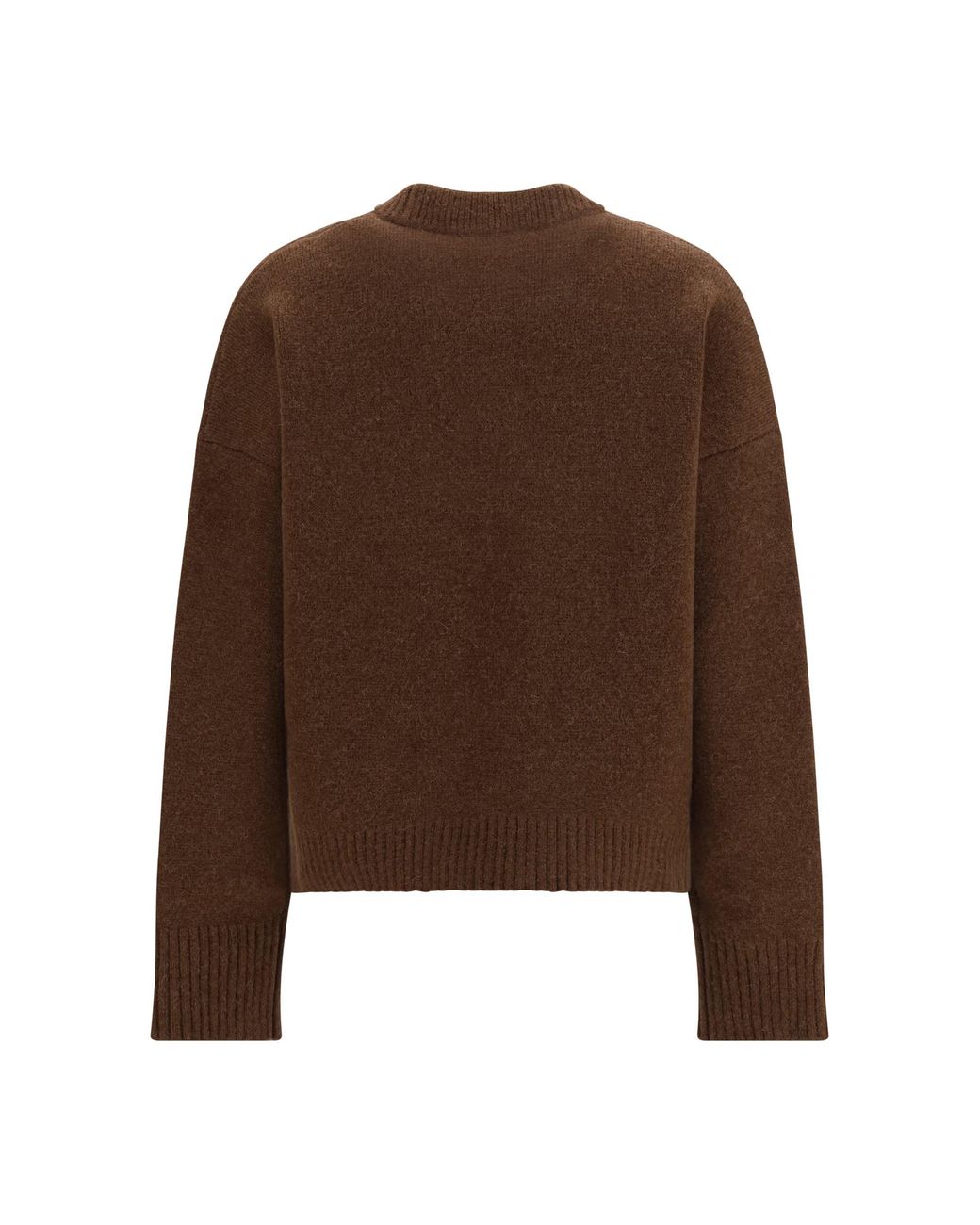AMI Brown Ami De Coeur Sweater Marron Chocolat/Ecru