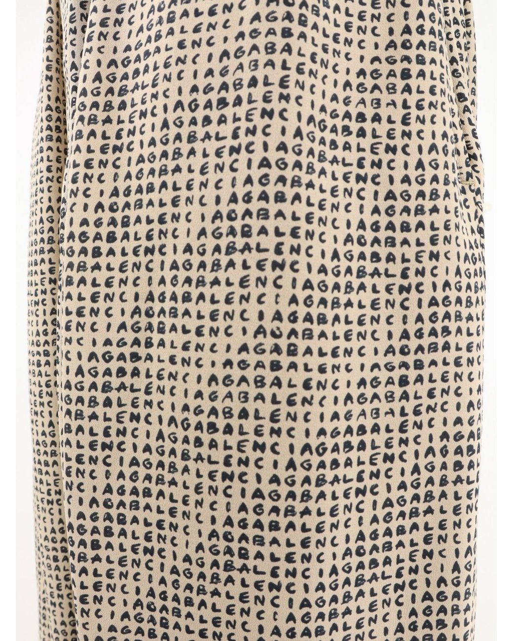 Balenciaga Natural Monogram Silk Trousers