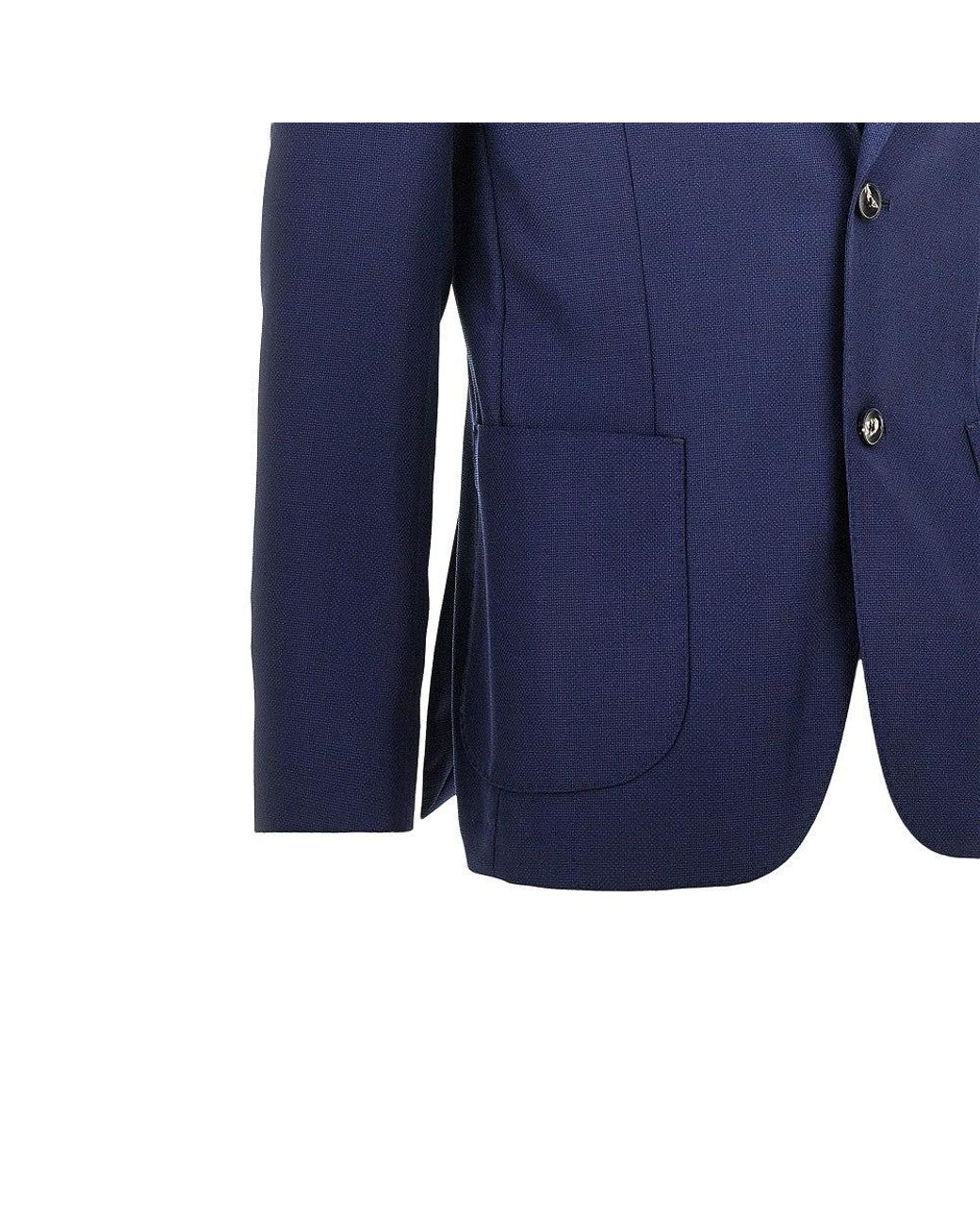 BRERAS Milano Blue 'Venezia' Wool Single-Breasted Jacket for men
