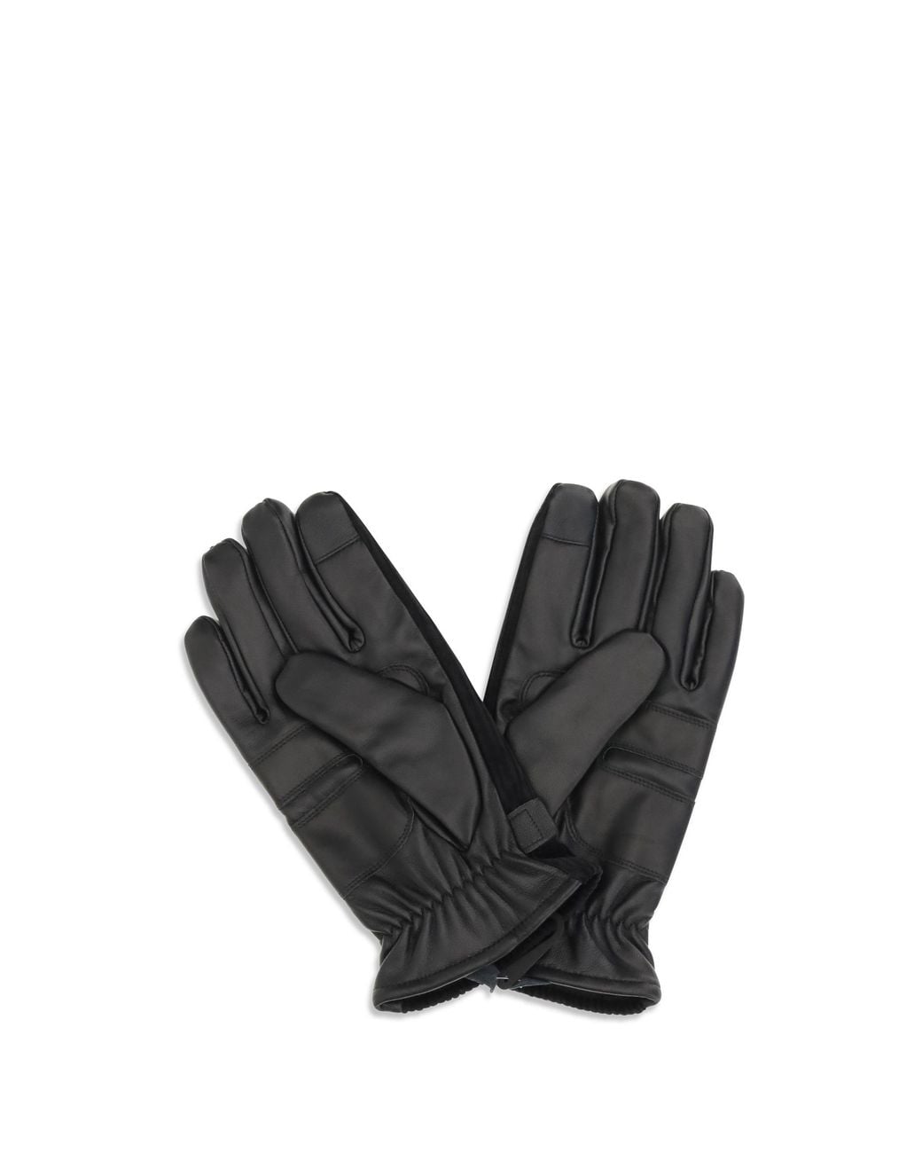 Barbour Black Nelson Leather Gloves for men